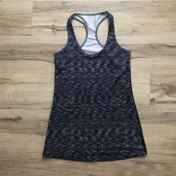 Women's Gray Racerback Tank Top - Picture 3 of 6